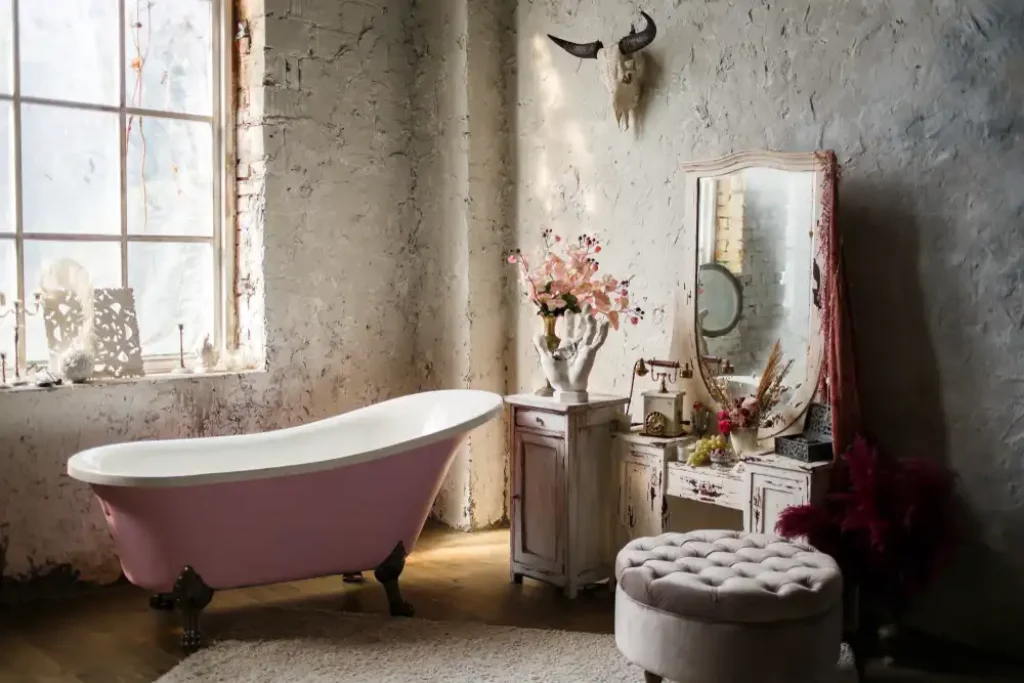 Vintage stílusú fürdőszoba